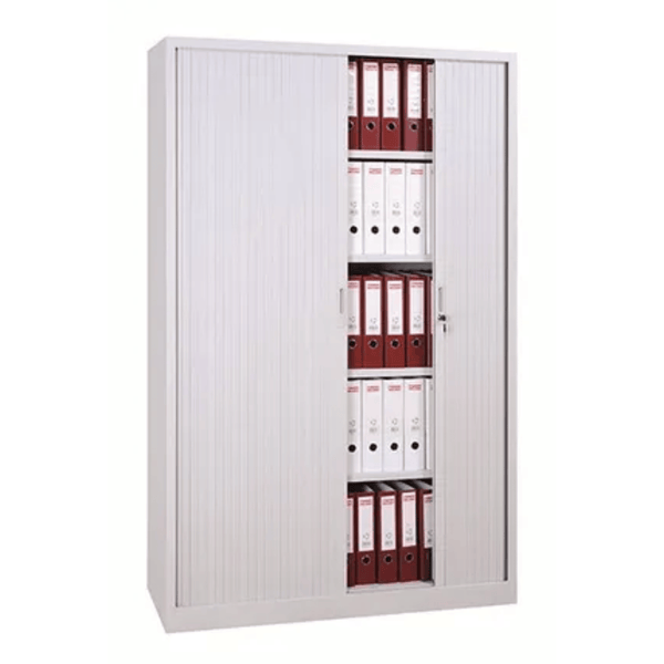 PROREGAL Rollladenschrank Weasel 5 Ordernhöhen HxBxT 195 x 120 x 46 cm Weiß