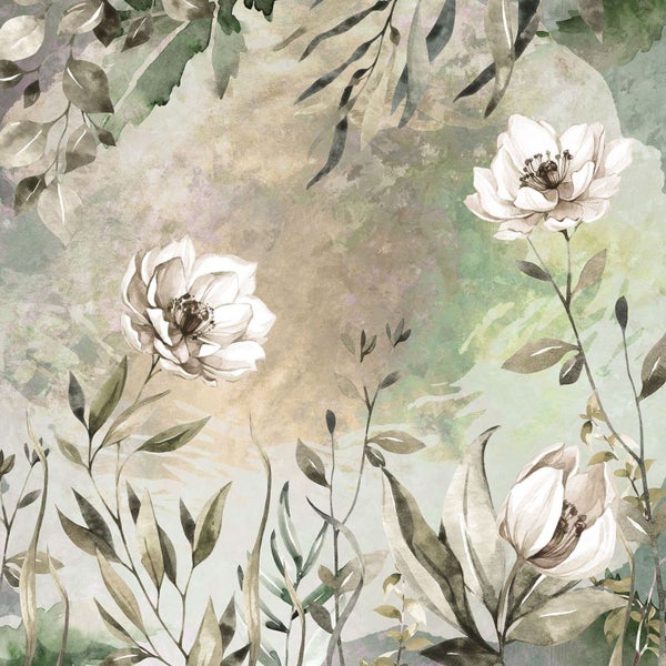 Dekorative Blumendarstellung für die Wandgestaltung