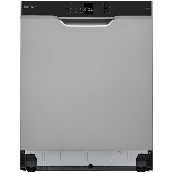 Telefunken Geschirrspüler Unterbau 60 cm Spülmaschine Silber 12 Maßgedecke 6 Programme AquaStop 45 dB GEU6012DI