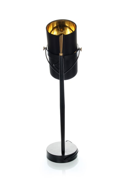 Minimalistische Tischlampe schwarz, Klassisch Moderne Nachttisch Lampe | Wohnzimmer Esszimmer Leuchte