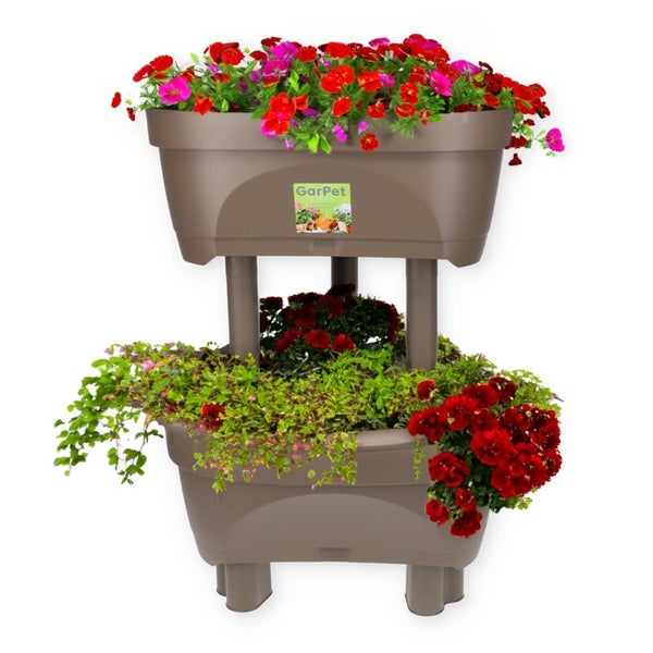 Blumentopf groß draußen Erdbeertopf Pflanzturm Blumentopf hoch Pflanzsäule Kräutertopf Balkon Pflanzkübel Kräuterturm Pflanztopf Outdoor Säulentopf