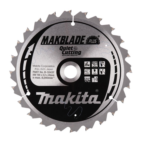 Makita Sägeblatt für Holz, 190 x 2,2 x 20 Millimeter