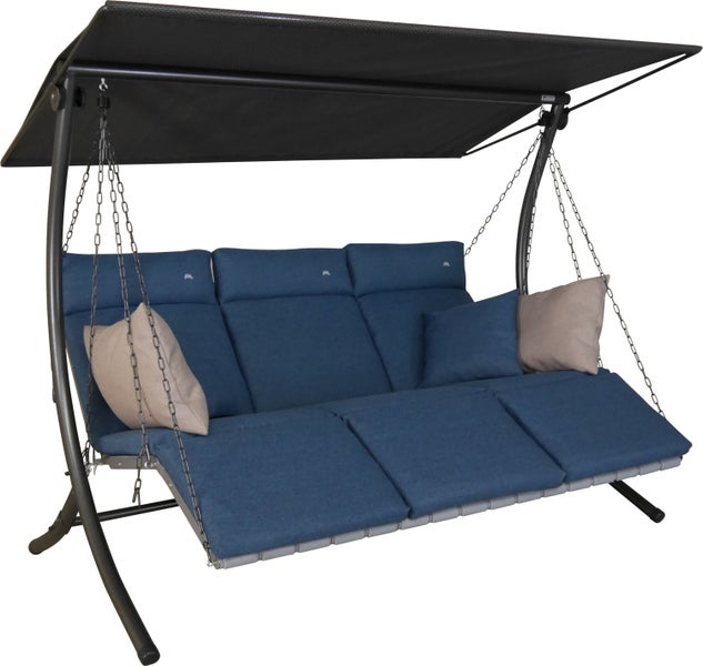 Gartenschaukel mit Dach und Blumenmuster