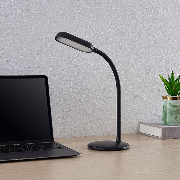 PRIOS LED Tischlampe Opira ( Touchdimmer)mit USB Anschluss dimmbar (Modern) in Schwarz (1 flammig, ) - Tischleuchte Schreibtischlampe Nachttischlampe Touch Lampe