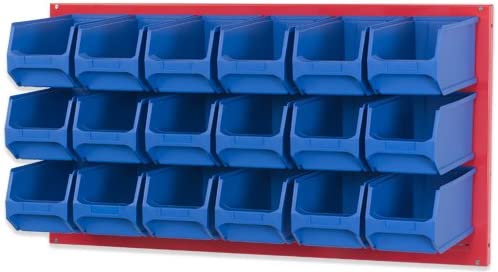 PROREGAL Trägersystem Rote Systemplatte für Sichtlagerboxen HxBxT 50 x 100 x 2 cm Trägerplatte Wandhalterung Kleinteileaufbewahrung