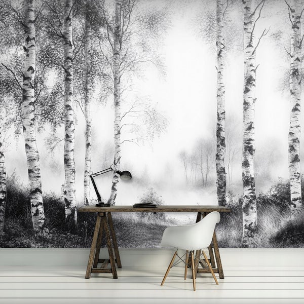 Fototapete Wald Bäume Wohnzimmer Vlies Tapete 350x250 cm