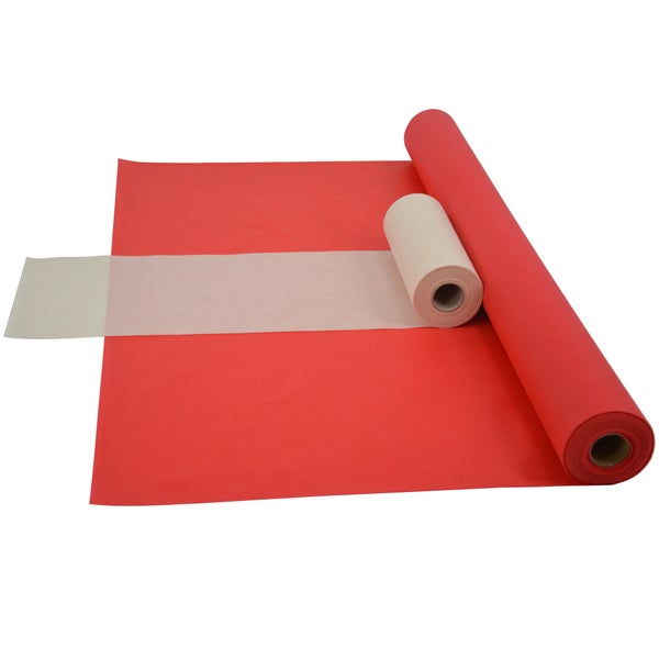 Sensalux Kombi-Set 1 Tischdeckenrolle 1m x 25m rot + Tischläufer 30cm creme