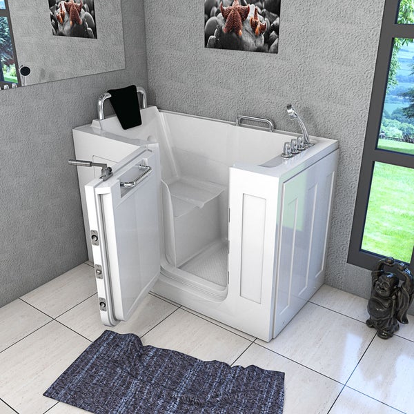 Sitzbadewanne Senioren Wanne mit Tür S07-TH-A-L 76x140cm