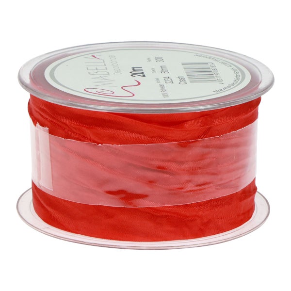 Rolle rotes Dekoband, 50 Millimeter breit und 20 Meter lang