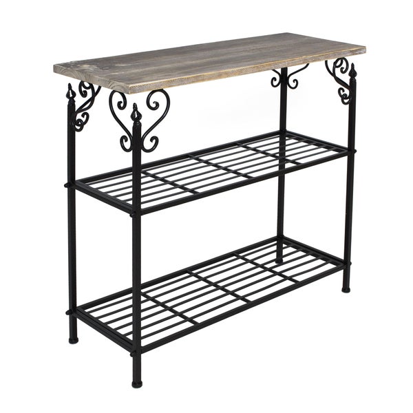 FRANK FLECHTWAREN | Metallregal Bordeaux, METALL, 89 x 33 x 82 cm, einfache Selbstmontage