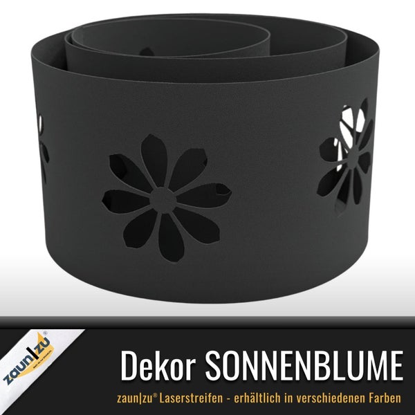 Zaunfolie mit Sonnenblumenmuster