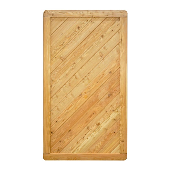 Holzzaunfeld mit diagonalen Brettern