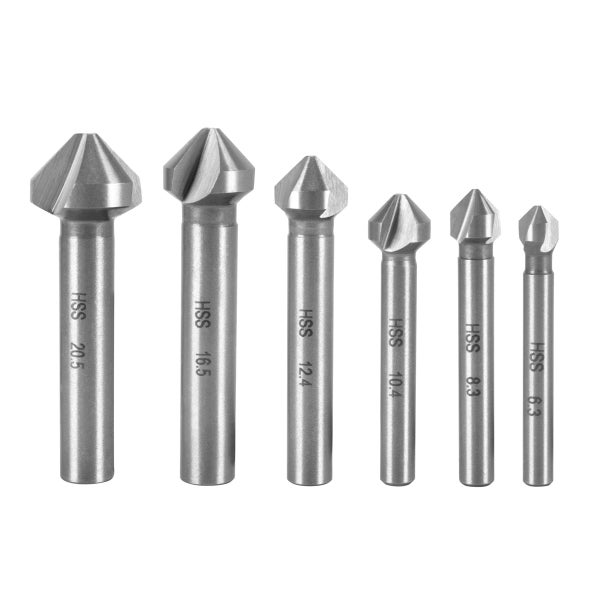 HSS Kegelsenker 6er Set 90° 6,3-20,5 mm DIN 335 Form C Senker
