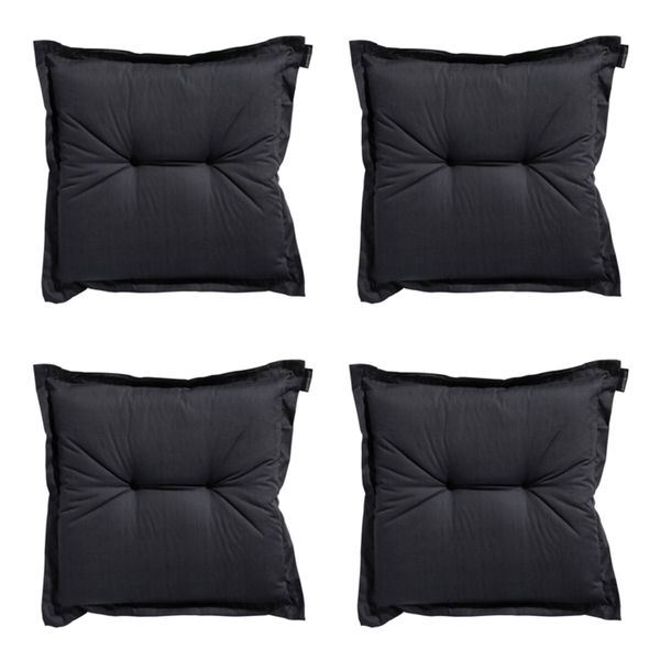 Sitzkissen Basic schwarz - Ca. 50x50 cm - 4er-Set