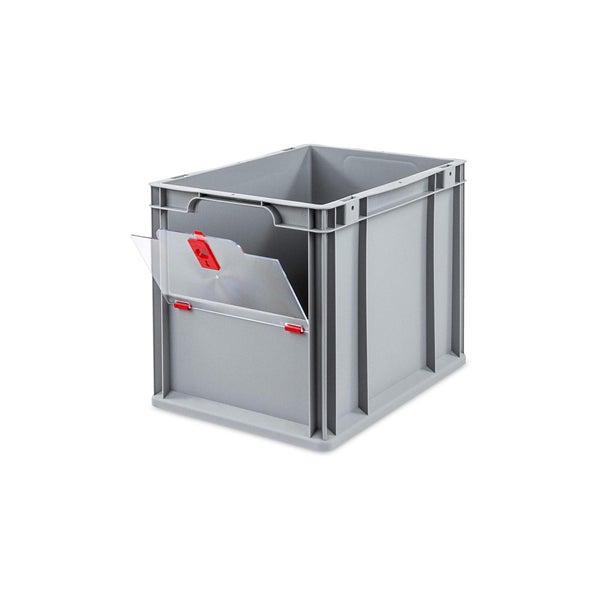 PROREGAL SparSet 5x Eurobox NextGen Insight Cover HxBxT 32 x 30 x 40 30 Liter Hoch/Rot Eurobehälter Transportbox