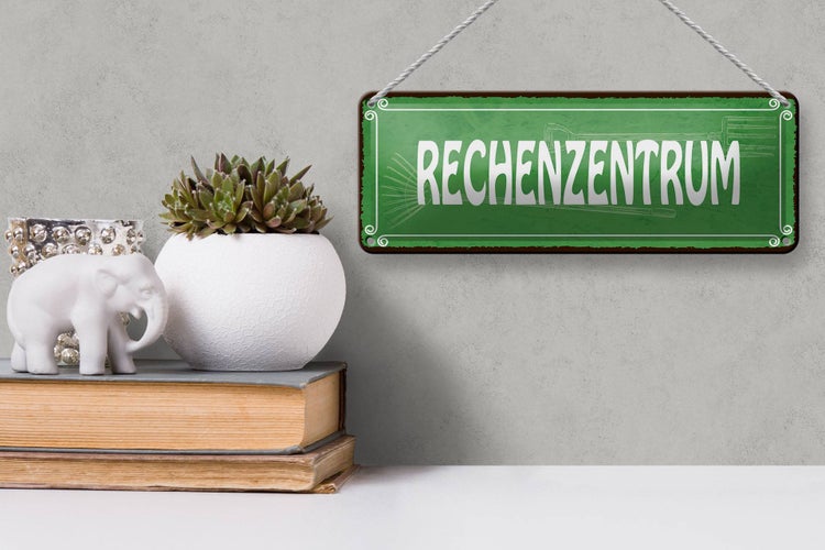 Blechschild Spruch 27x10cm Rechenzentrum Gärtner Garten Dekoration