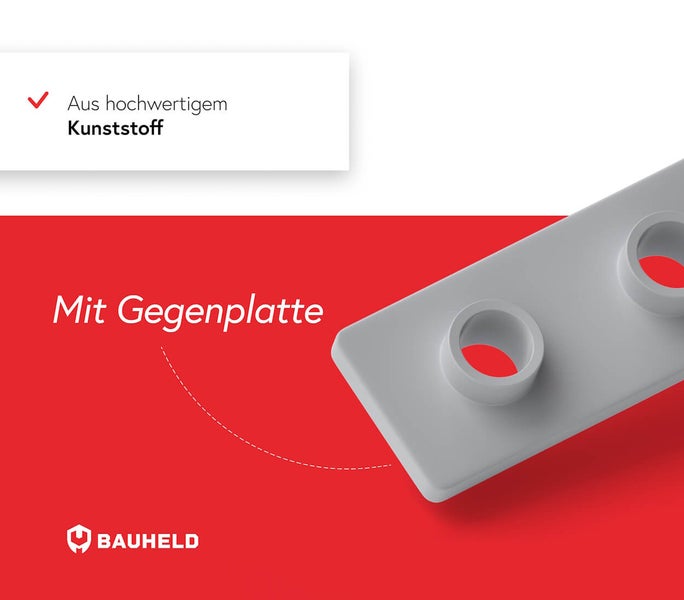 Bauheld Gegenplatte aus hochwertigem Kunststoff