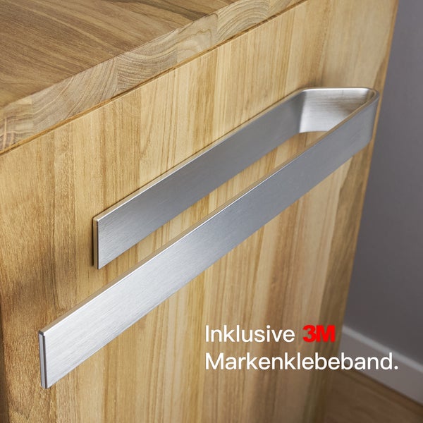 Designfabrik Hamburg Moderner Handtuchhalter ohne Bohren Silber Gebürstet 40cm