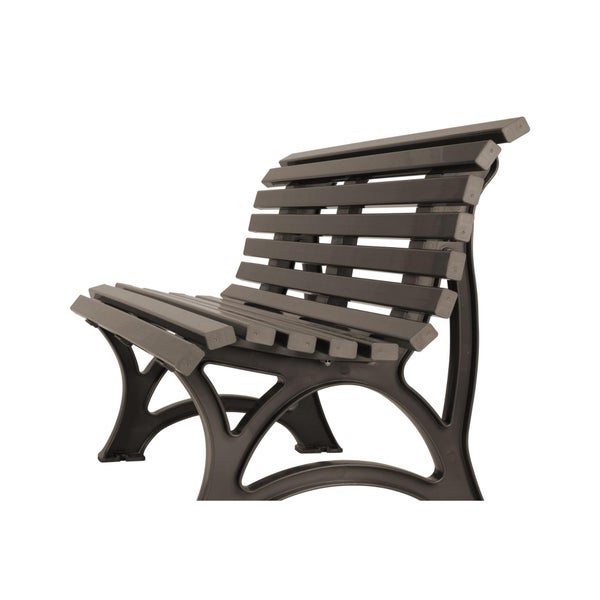 PROREGAL Gartenbank Jamaika 3 Sitzer Braun HxBxT 80 x 150 x 64 cm Witterungskunststoff & UV Beständiger Kunststoff Parkbank Sitzbank