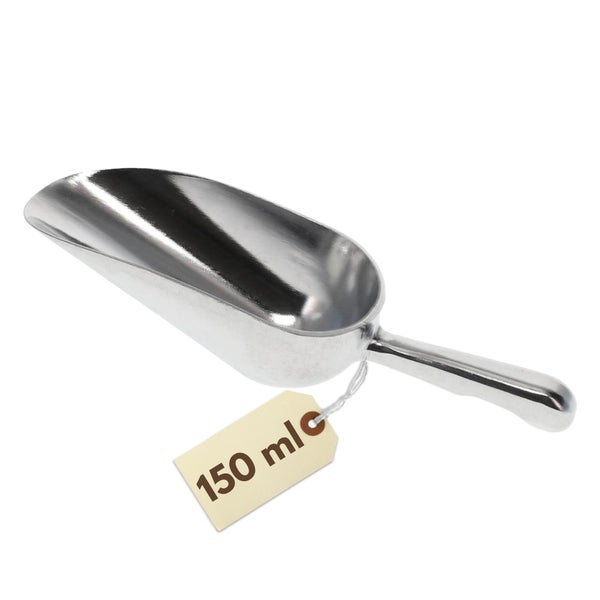 Dosierschaufel aus Metall mit einem Fassungsvermögen von 150 ml