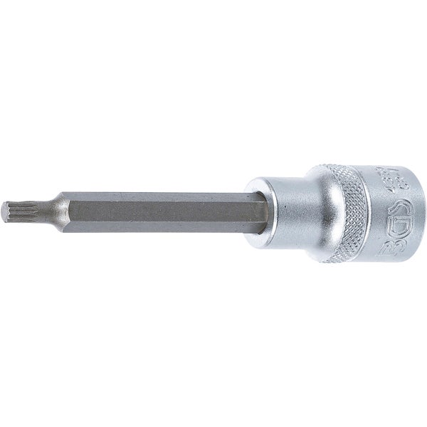 BGS Bit-Einsatz Länge 100 mm Antrieb Innenvierkant 12,5 mm (1/2) Innenvielzahn (für XZN) M5 - 4359