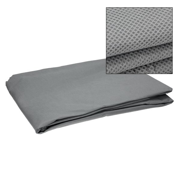 ECD Germany Hardtopständer mit 4 feststellbaren Rädern inkl. Bezug - Weiß - aus pulverbeschichtetem Stahl - Hardtop Ständer Hardtophalter Aufbewahrung Trolley Hülle Abdeckhaube Schutzbezug Cover