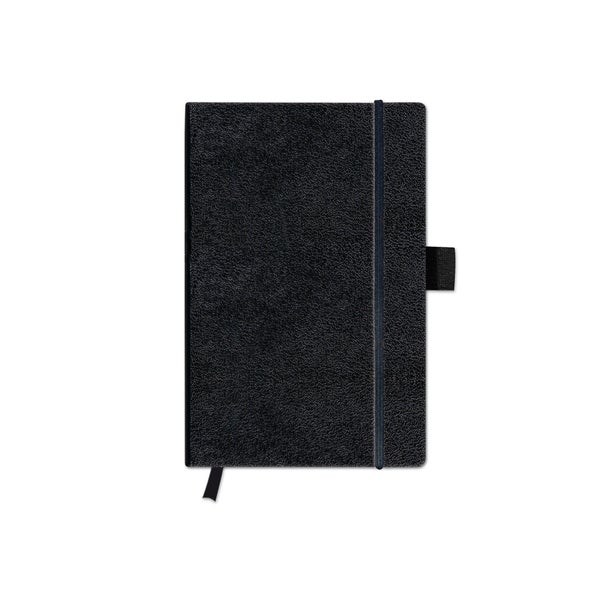 Herlitz Notizbuch Classic A6 96 Blatt blanko schwarz mit Leseband u.Falttasche my.book
