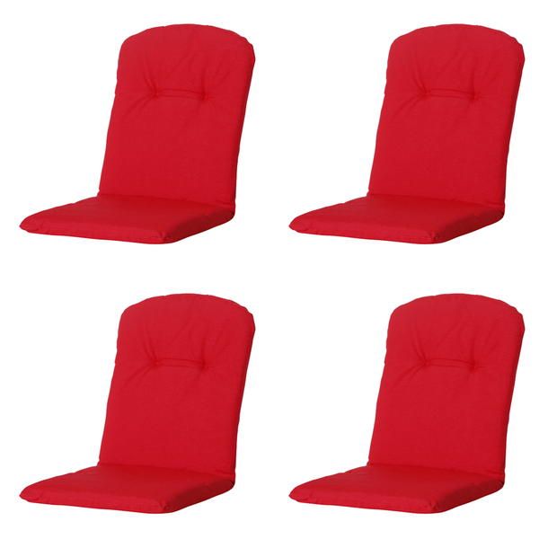 Stuhlauflage Stapelstuhl Panama rot - Ca. 96x45 cm - 4er-Set