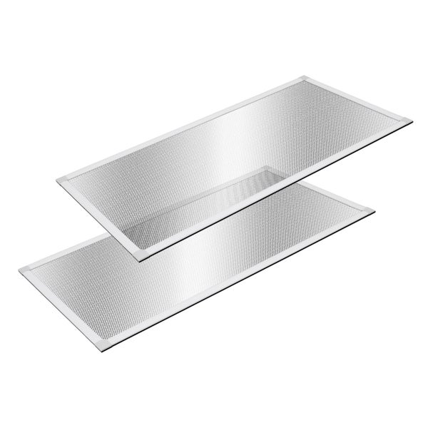 ECD Germany 2er Set Alu Lichtschachtabdeckung 60 x 115 cm Aluminium Gitter für Lichtschächte Kellerschachtabdeckung Kellerschacht Abdeckung Gitterrostabdeckung Gitterrost Schutzgitter Insektenschutz