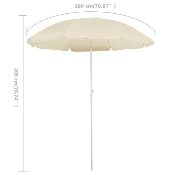 Sonnenschirm mit Stahlmast Sandfarbe 180 cm