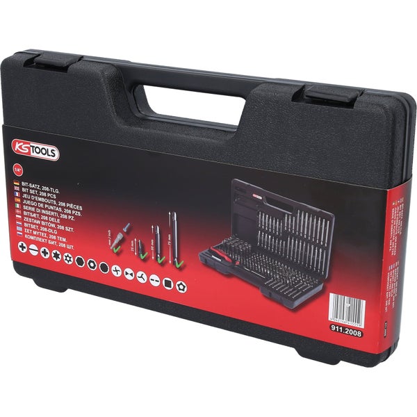 Bit Satz mit 208 Teilen im Werkzeugkoffer