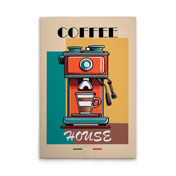 Poster mit Kaffeemaschinen-Motiv