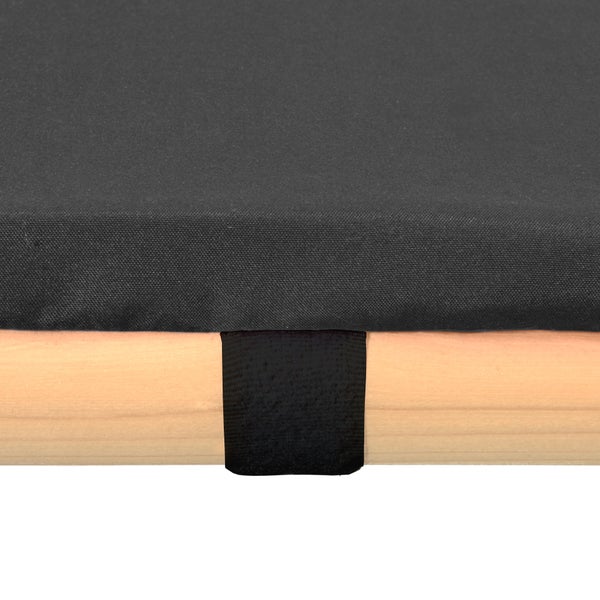 Beautissu Comfort XS Bierbankauflage 50cm Anthrazit (3tlg)