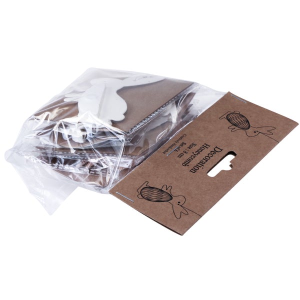 Dekoration Honigwabe Hasenform, Set mit sechs Stück