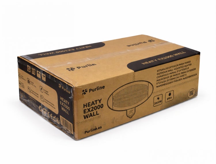 Verpackungskarton für PURLINE Heaty EX2000 Wandheizgerät