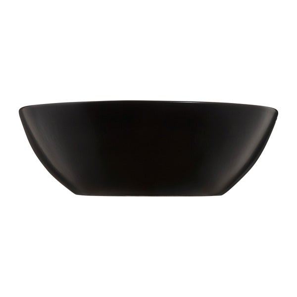 SCHÖNER WOHNEN-Kollektion Waschbecken SATI oval mit Überlauf, Keramik, Mattschwarz, 60 x 42 x 14,2 cm, geeignet als Aufsatzwaschbecken