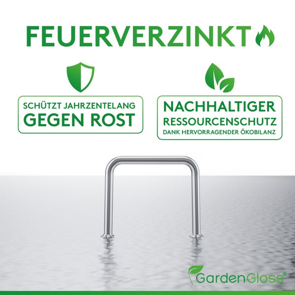 GardenGloss® Anti-Rost Erdanker / Heringe für Extrem Harten Boden (250 Stück) - Metallheringe 200 MM Lang, 25 MM Breit, Ø 3.8 MM