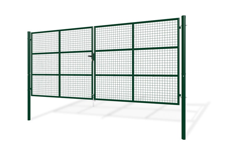 OLGA Doppeltor   Breite 407.2 x Höhe 181 cm   + Tor 1m  H.180cm Grün