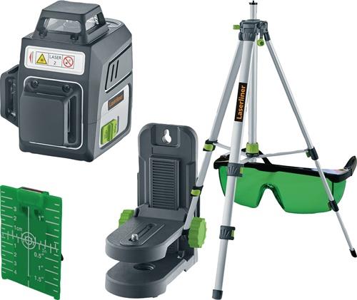 Laserliner Kreuzlinienlaser Set mit Stativ, Zieltafel, Halterung und Schutzbrille