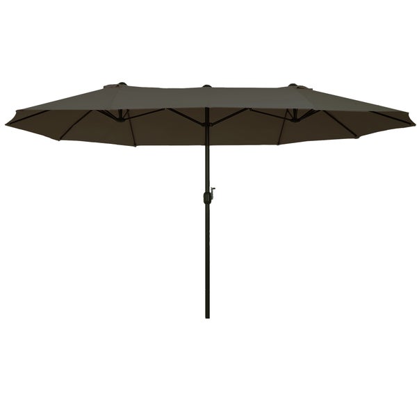 Outsunny Sonnenschirm, L460 x B270 x H240 cm, Stahl, Polyester, ABS, grau