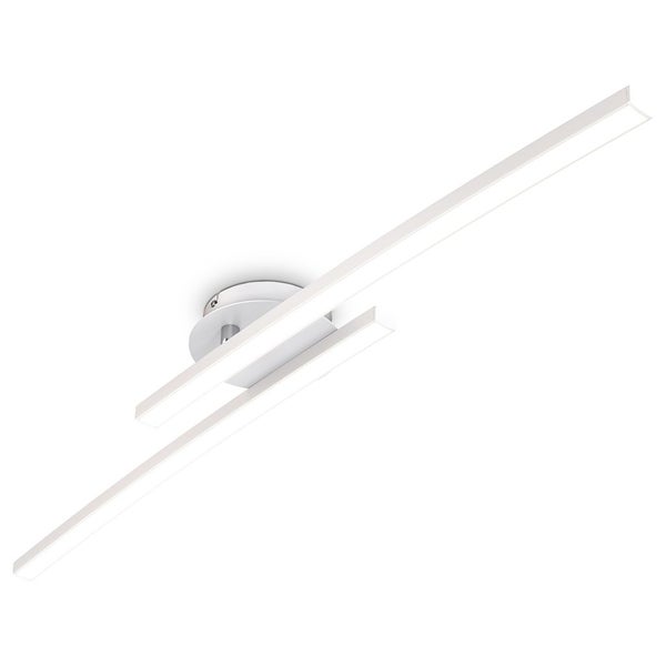 Deckenlampe 57,5x12 cm - 12W, 1300lm, LED, warmweiß, weiß
