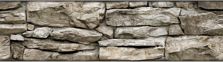 Tapetenbordüre mit Natursteinoptik in Schichtstein-Design.