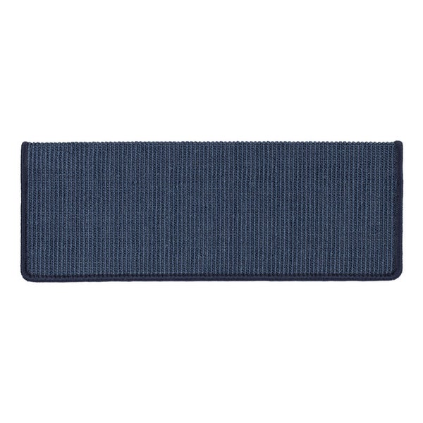 FLOORDIREKT Stufenmatte aus Sisal - Pure Nature - Umkettelt & Selbstklebend - Blau - 23,5 x 65 cm - Rechteckig
