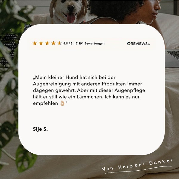 ALPHAZOO Durchblick Augenpflege 200ml für Hunde und Katzen I Sanfter Augenreiniger