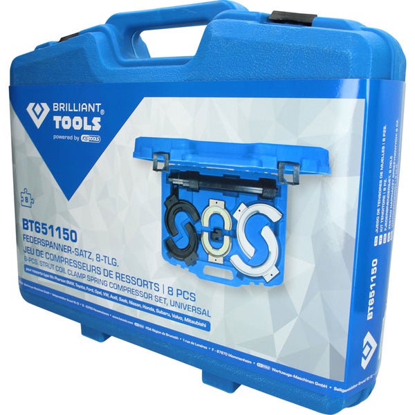 Federspanner Set in blauem Kunststoffkoffer