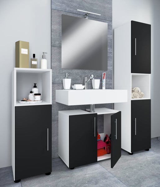 4-tlg. Badmöbel Set Komplett Badschrank Flandu II