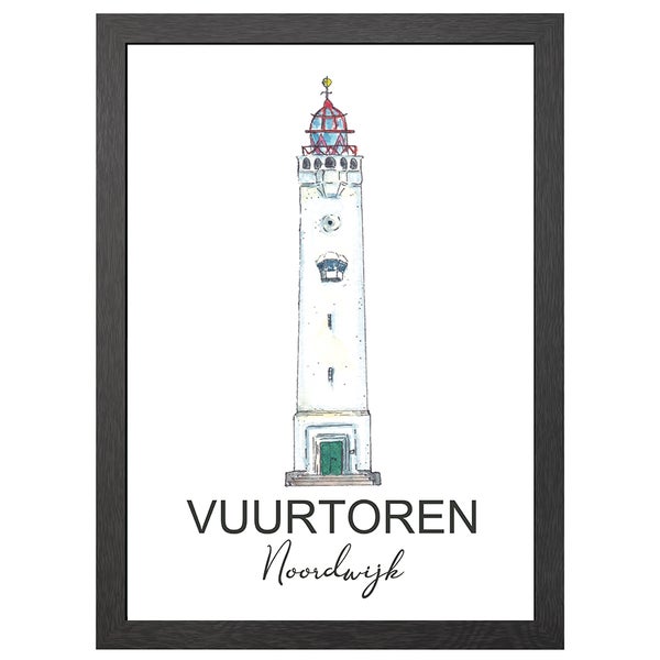 Leuchtturm Noordwijk Poster Im A2-Rahmen - Joyin
