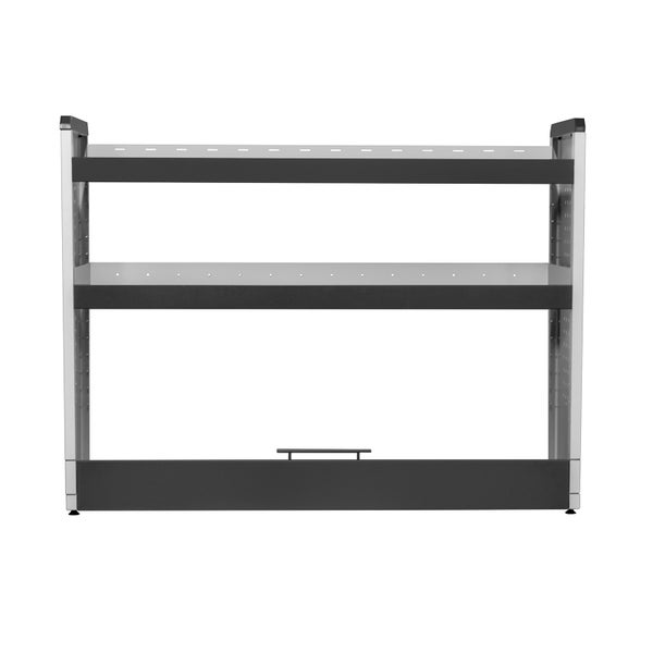 PROREGAL Fahrzeugregal KFZ | 2 Ebenen | HxBxT 110x144x40cm | Lichtgrau/Anthrazit | Autoregal, Einbauregal, Kofferregal