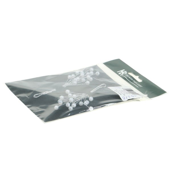 Dekorationselemente mit Kunstperlen in Verpackung