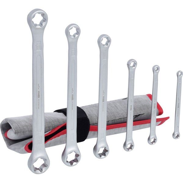 Satz Torx-Ringschlüssel mit Rolltasche